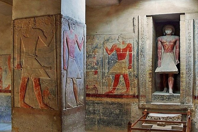 All Saqqara treasures (Pyramids and Tombs) and the underground Serapeum - The 8:30 am pickup from Cairo or Giza