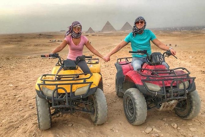 Amamzing Day Tour To Giza Pyramids With Camel Ride & Four Wheeler (ATV) - The Great Pyramid of Khufu Comes First