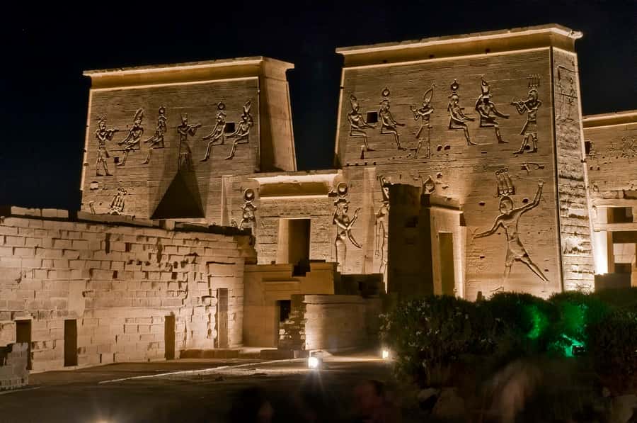Aswan: Philae Temple Sound & Light Show with Entrance Fees - From your hotel to Agilkia Island
