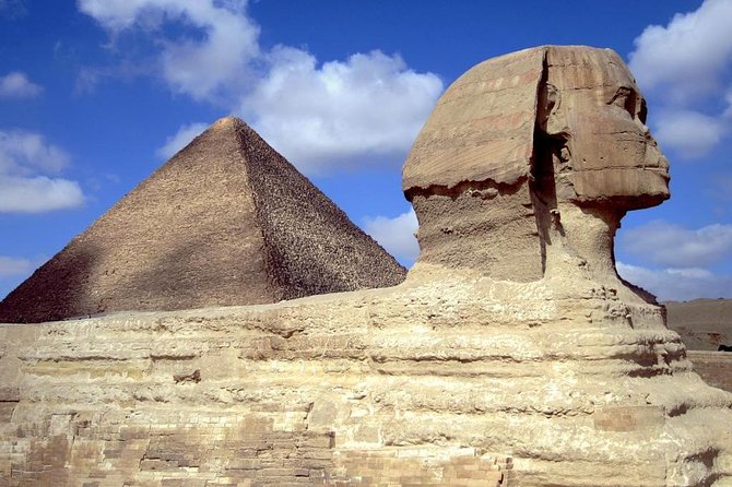 Best top rated Giza Pyramids and Sphinx Half Day Tour From Cairo - The Valley Temple adds the missing piece
