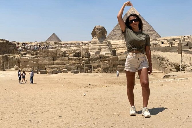 Cairo 8 Hour Private Tour Giza Pyramids, Egyptian Museum & Bazaar - The Great Sphinx in a short final stop