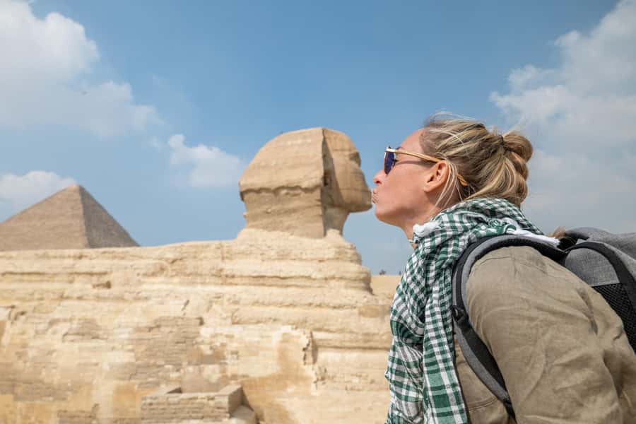 Cairo: Private Tour to Giza Pyramids with Camel Ride & Lunch - Facing the three Pyramids of Giza