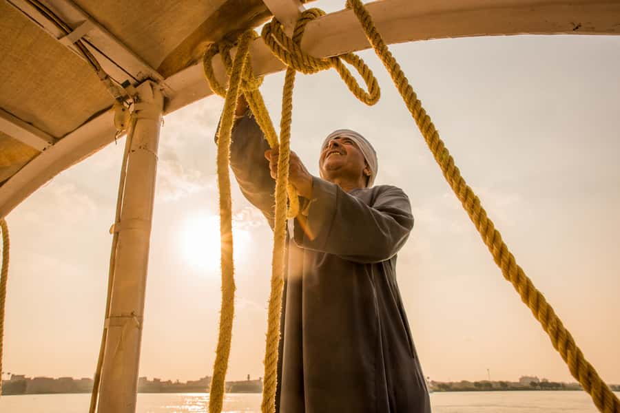 Cairo: Pyramids and Sphinx Tour with River Nile Felucca Ride - One hour on the Nile in a felucca