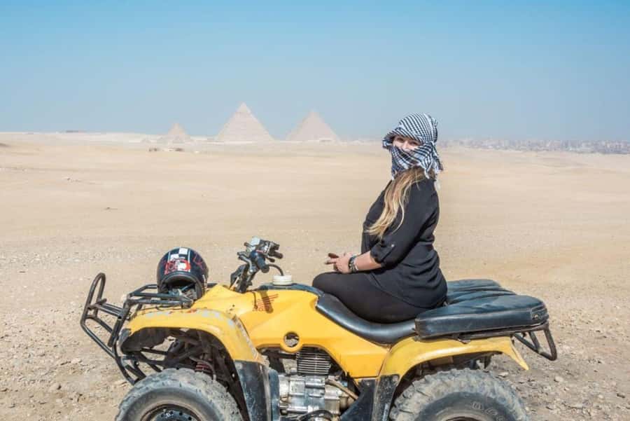 Cairo: Pyramids, Sphinx, and Camel Ride, with ATV Option - A 15-minute camel ride with a short desert view