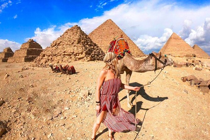 Camel Ride around Giza Pyramids Sunset or Sunrise or any time - Meeting Bishoy, Karime, Assem, or Paulo