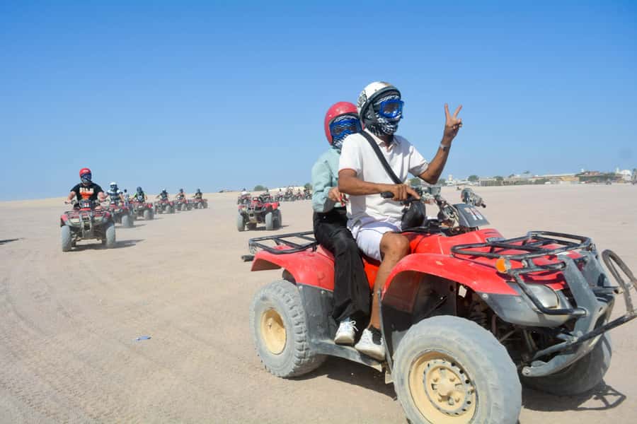 Desert Sunset Quad Bike ATV for 50Km, Oriental Show, Dinner, - Riding 25km toward the Bedouin camp