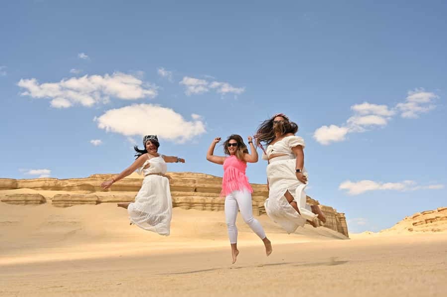 From Cairo: Desert Safari, Camel Ride, Magic Lake, & Lunch - Magic Lake, color, and a chance to swim