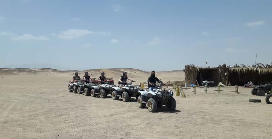 From Hurghada: Makadi Bay ATV Tour - The rock formation and Red Sea views
