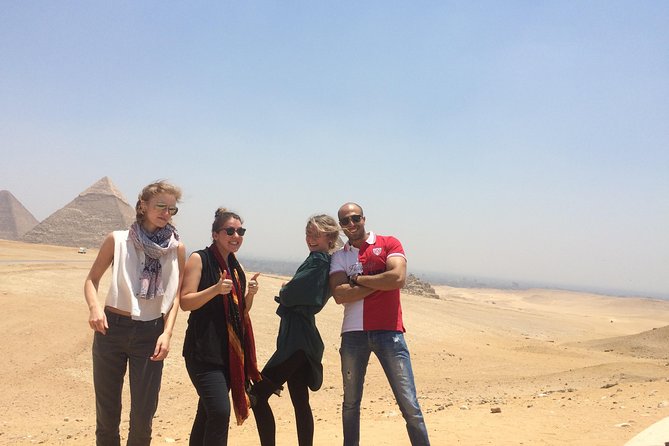 Full Day Tour Giza Pyramids, Sphinx, Egyptian Museum and Khan El Khalili Bazaar - Three hours among the Pyramids of Giza