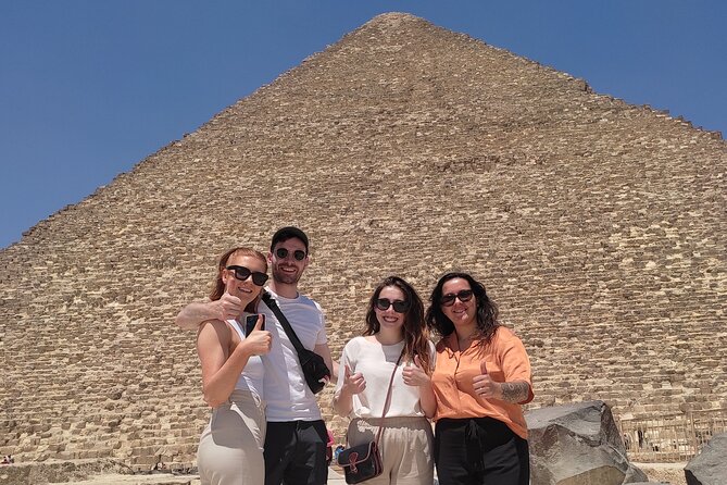 Full Day Tour Giza Pyramids, Sphinx, Saqqara &Dahshur Pyramids - The panoramic viewpoint is useful for photos and camels