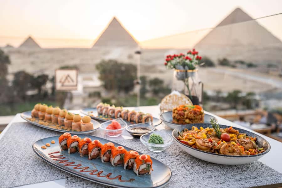 Giza: Dinner with Pyramids All Around You at Rooftop7000 - The Sound and Light Show: special, but not every night