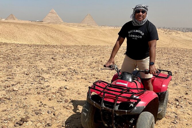 Giza Pyramids, Camel ride and Shopping with ATV Quad bike - Memphis gives the morning an older starting point