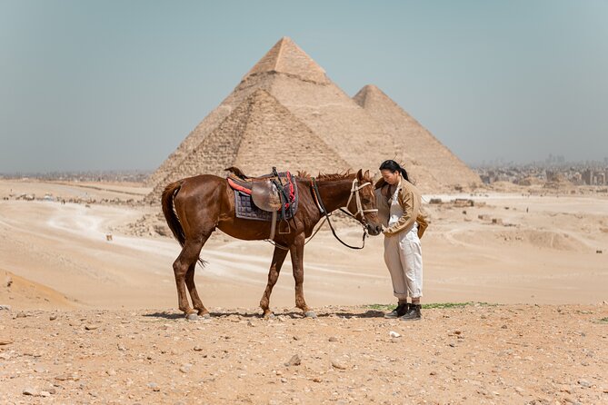 Giza Pyramids Photoshoot with Jumping Horse, Camel and Sphinx - Transport, timing, and comfort
