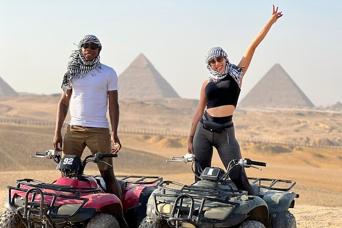 Giza Pyramids private tour, ATV bike, Lunch, Camel ride, shopping - Starting at the Great Pyramid and Giza Plateau