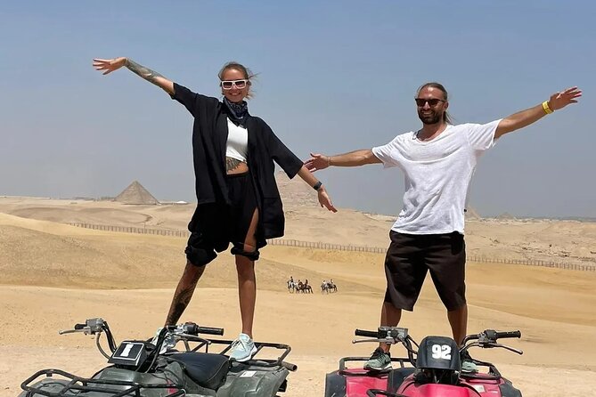 Giza Pyramids private tour, ATV bike, Lunch, Camel ride, shopping - Trading stone monuments for an ATV ride