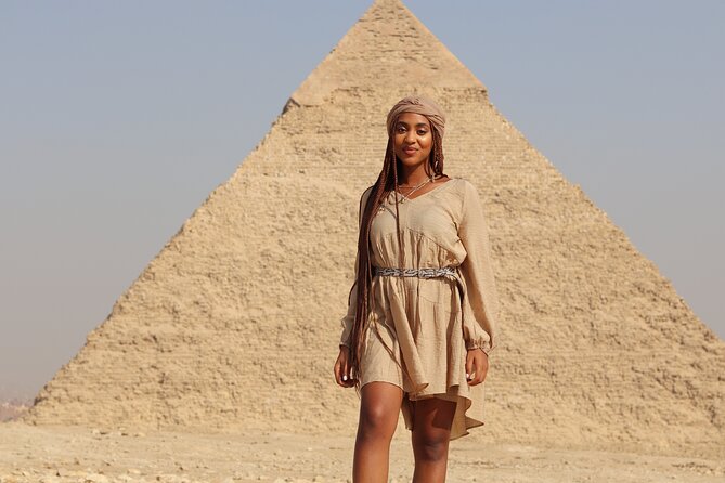 Giza pyramids, sphinx , panorama pyramids & shopping tour - The desert panorama and the best pyramid photographs