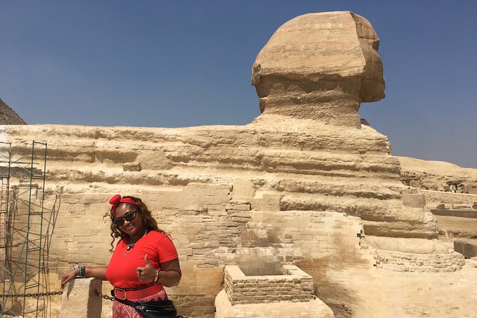 Giza Pyramids, Sphinx, Sakkara Pyramid with Camel ride & Shopping - Meeting the Great Sphinx