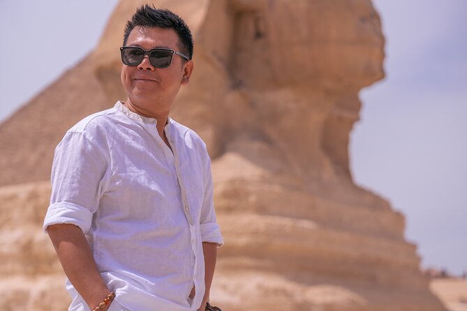 Giza pyramids with professional photography - A Twenty-Minute Camel Ride With the Pyramids Behind You
