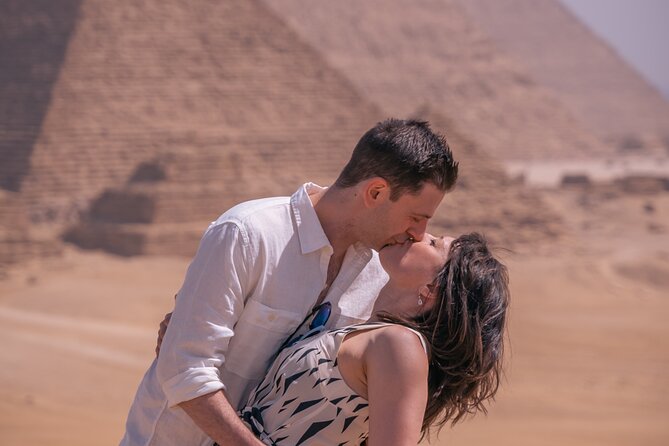 Giza pyramids with professional photography - The Three Pyramids: Big Views and Carefully Chosen Angles