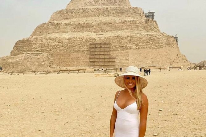 Great Giza Pyramids, Sphinx , saqqara step Pyramid , Memphis city - Lunch looks toward the pyramids