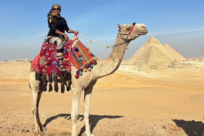 Guided Tour to Giza Pyramids ,Sphinx, Camel & inside the pyramids - The panoramic viewpoint and 20-minute camel ride