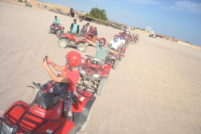 Hurghada: 3 Hours Quad Bike & Camel ride - From Hurghada hotels to the Moto Station