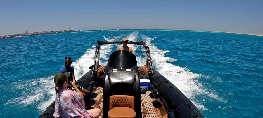 Hurghada: 3-Island Speedboat, Dolphin Watching & Snorkeling - The optional five-minute flying experience