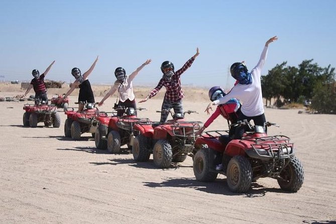 Hurghada: ATV Quad Safari, Camel Ride & Bedouin Village Tour - The camel ride and desert sunset