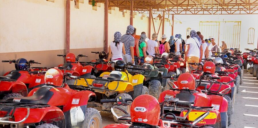 Hurghada: ATV Safari Tour with Camel Ride - Sunset dinner, live entertainment, and stargazing