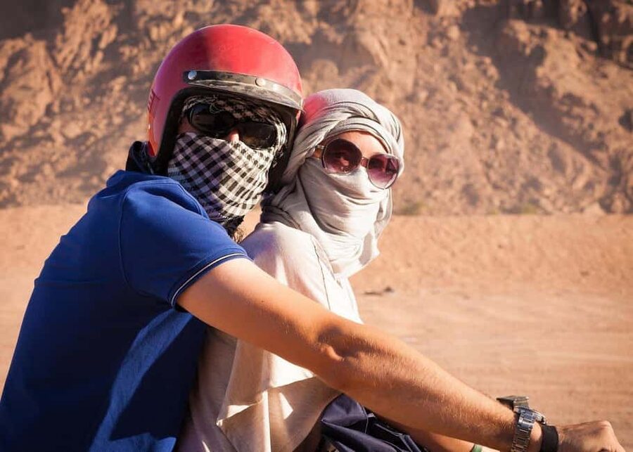 Hurghada: Desert Quad Bike and Buggy Adventure with Transfer - Sunset, dinner, and desert entertainment