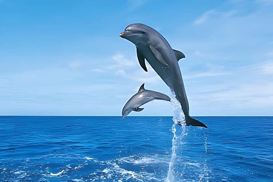 Hurghada: Dolphin Cruise with Snorkeling & Buffet Lunch - Searching for dolphins in open Red Sea water