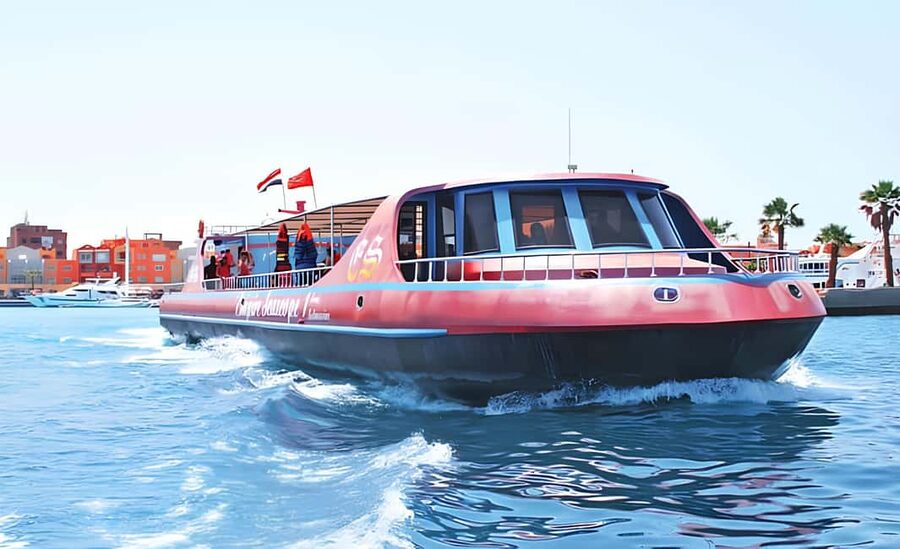 Hurghada: Empire Submarine Boat Trip with Snorkel and Drinks - Inside the air-conditioned cabin at three meters
