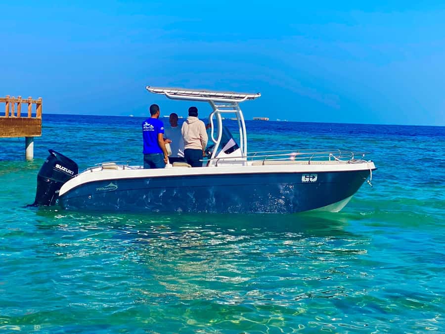 Hurghada: Orange Bay Dolphin Watching, Snorkeling & Lunch - The optional view from above