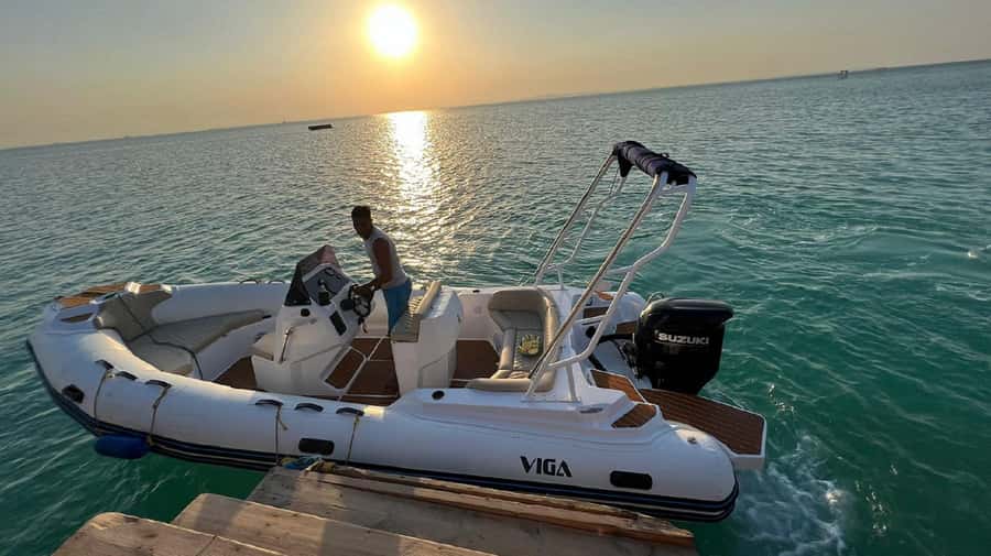 Hurghada: Private Speedboat to Orange Bay and White Island - Giftun Island brings the first reef stop