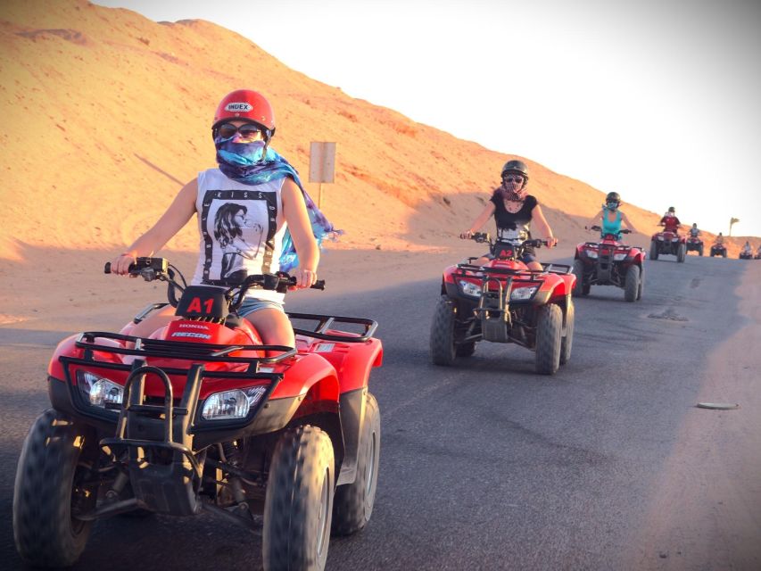 Hurghada: Quad Bike, Sea, Camel, Safari, Stargazing & Dinner - Two hours across sand, rock, and open desert