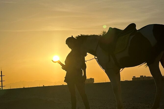 Hurghada: Red Sea & Desert Horse Riding Tour with Swimming - Along the Red Sea beach