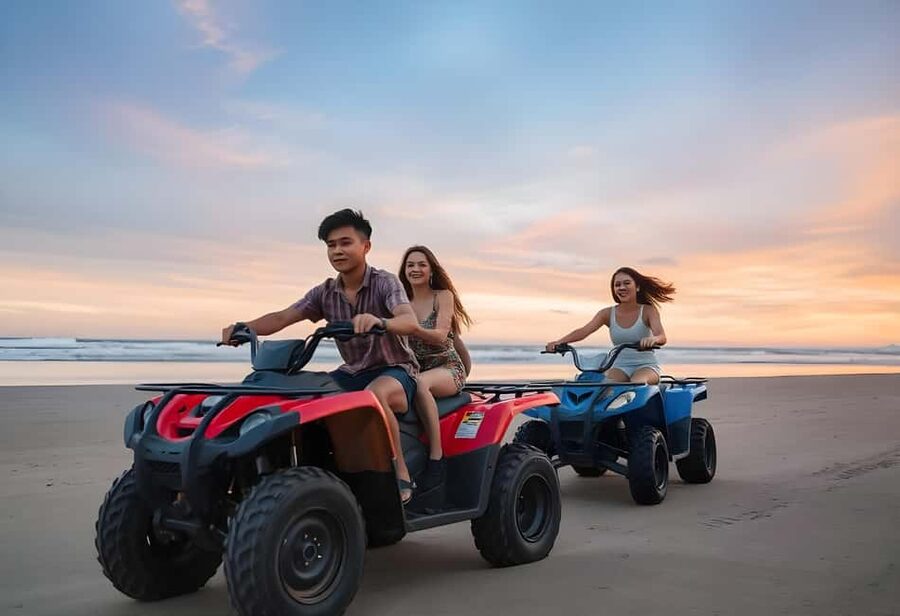 Hurghada: Sea and Mountains Quad or Buggy Family Tour - The sea stop and Makadi Bay views