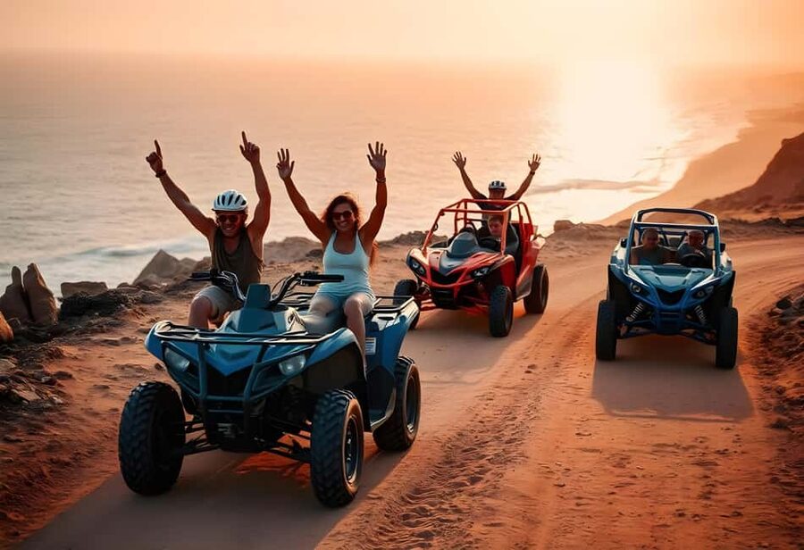 Hurghada: Sea and Mountains Quad or Buggy Family Tour - Hotel pickup and the road to the Red Sea Mountains