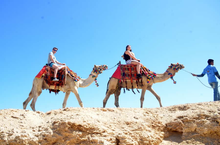 Hurghada: Sea & Desert Camel Ride w/Dinner, Show, Stargazing - A camel ride with real desert time
