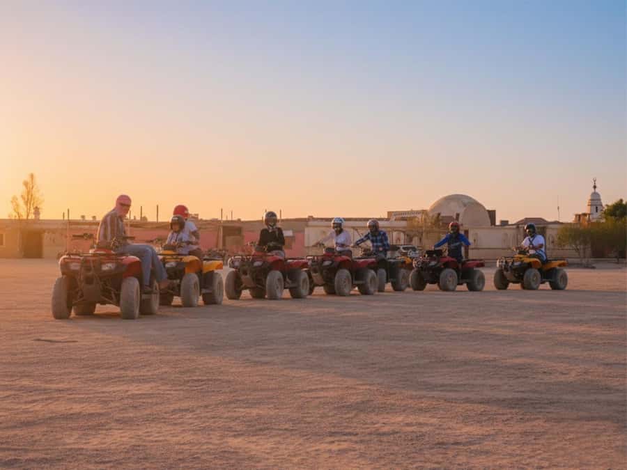 Hurghada: Sunrise Quad Bike, Camel and Oriental Breakfast - The safety briefing and first test ride