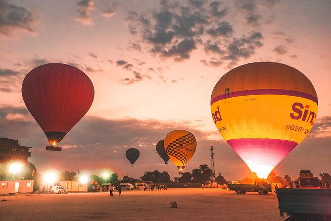 Luxury Hot Air Balloon Experience in Luxor with Pick-up - Watching the balloon prepare for takeoff