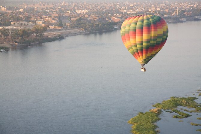 Luxury Hot Air Balloon Experience in Luxor with Pick-up - A distant view toward Luxor Temple