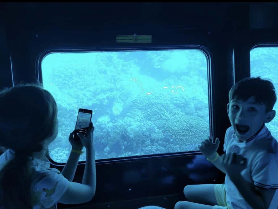 Makadi Bay: Royal Seascope Submarine Cruise & Snorkel stop - The glass-walled deck, 3 meters below sea level