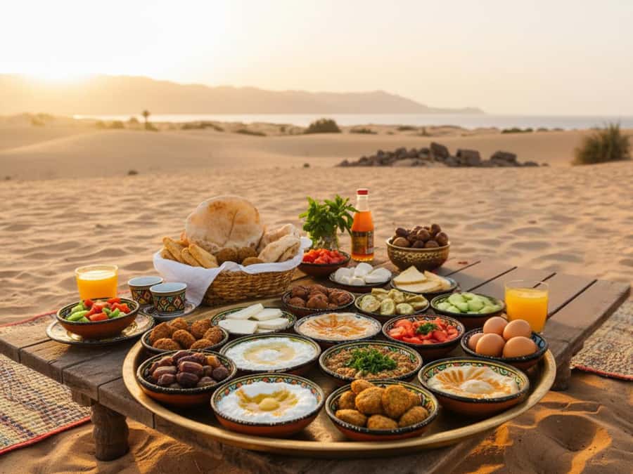 Makadi Bay: Sunrise Quad & Traditional Oriental Breakfast - From your hotel to the desert base