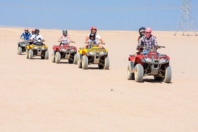 Makadi Bay: Sunset Quad & ATV Adventure & Seaview - Getting ready at the quad base