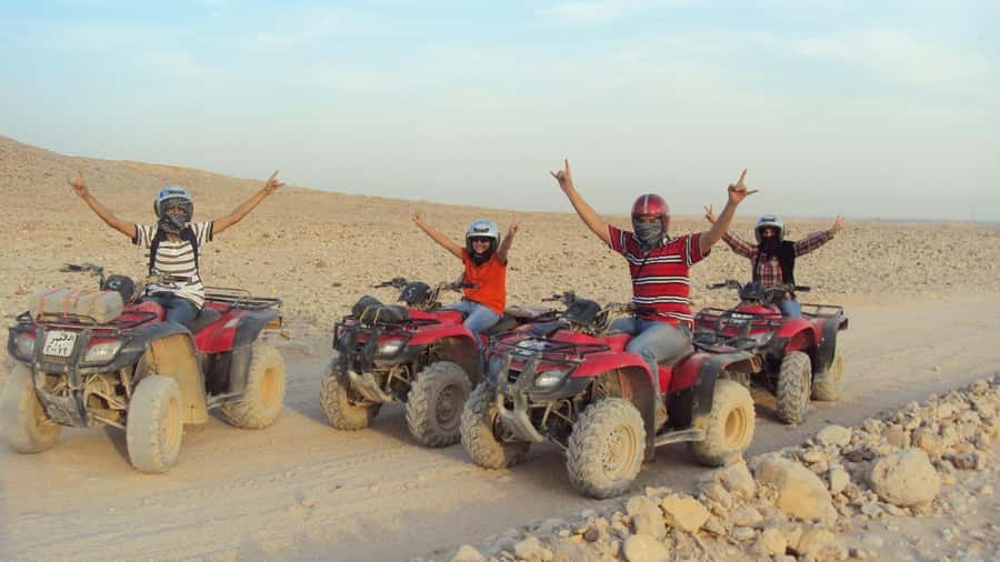 Morning Trip: Desert Safari Riding a Speed Quad Bike, Pickup - The Desert Ride: Sun, Dust, and Open Space