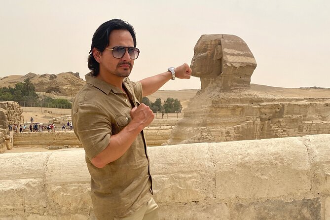 private Giza Pyramids,Sphinx and the New Grand Egyptian Museum - The panoramic viewpoint and camel ride