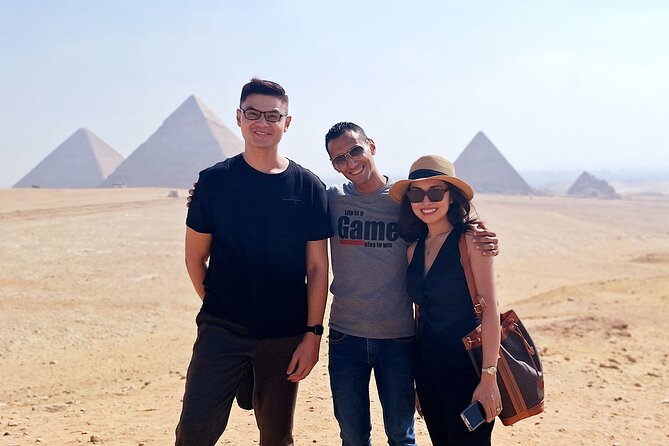 Private Giza Pyramids Sphinx Memphis Saqqara Lunch and Camel - Khafre, Menkaure, and the best photo stops