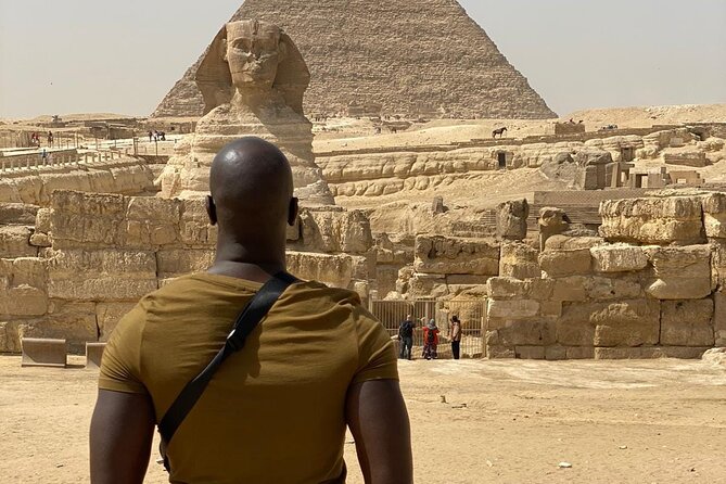 Private Giza Pyramids Tour, Sphinx with Camel Ride and Lunch - Khafre’s pyramid and the missing cap