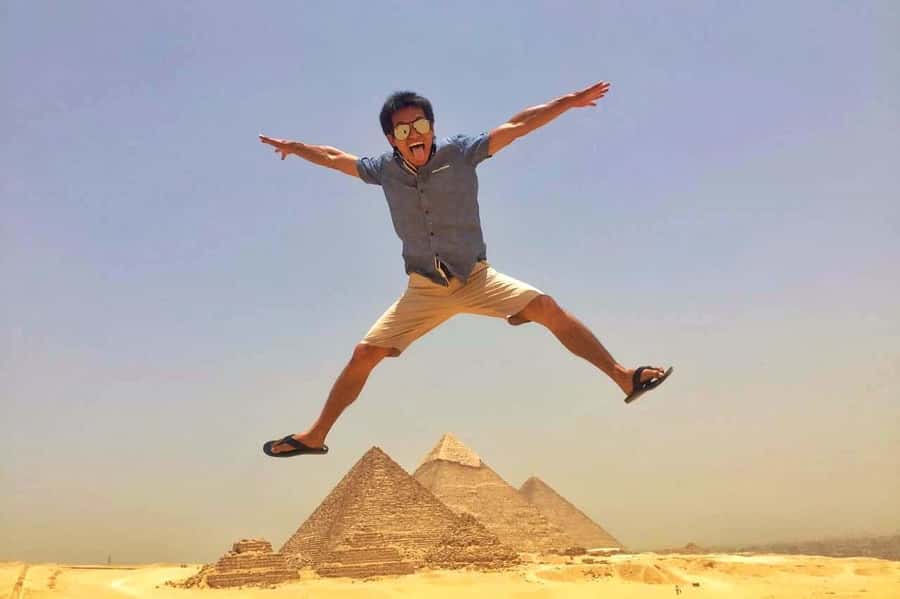 Pyramids of Giza: 1-Hour Quad Bike Desert Safari - Riding with the pyramids behind you